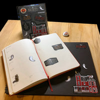 Haunted House Vinyl Sticker Sheet! 9 Spooky, Waterproof 5x7" Ghostly Goth Decals.