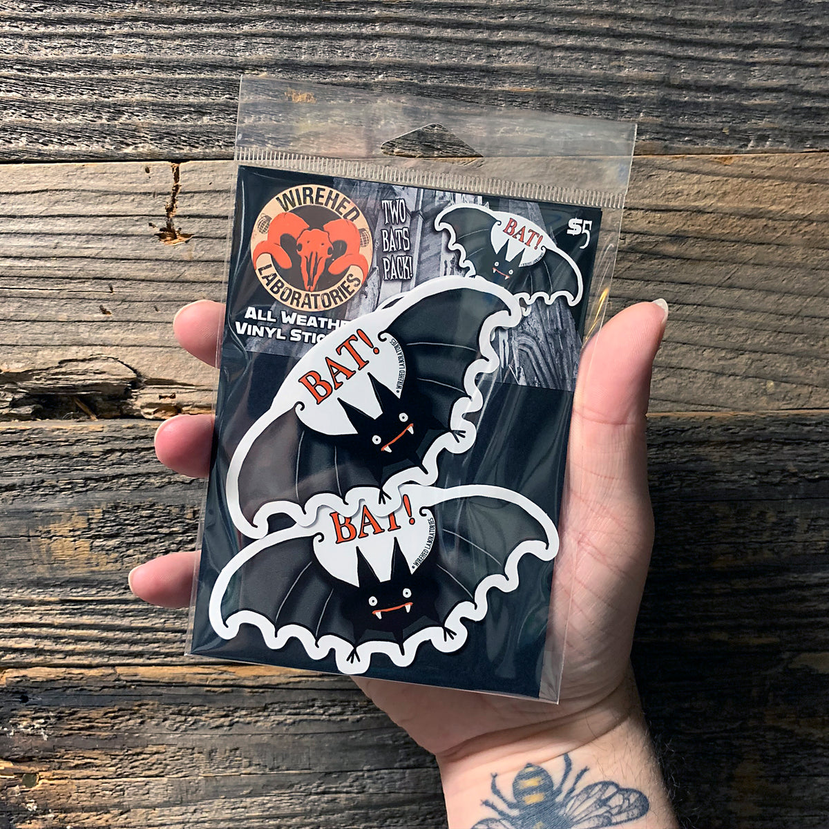 Bat! Vinyl Stickers! Spooky TWO Bat Pack!
