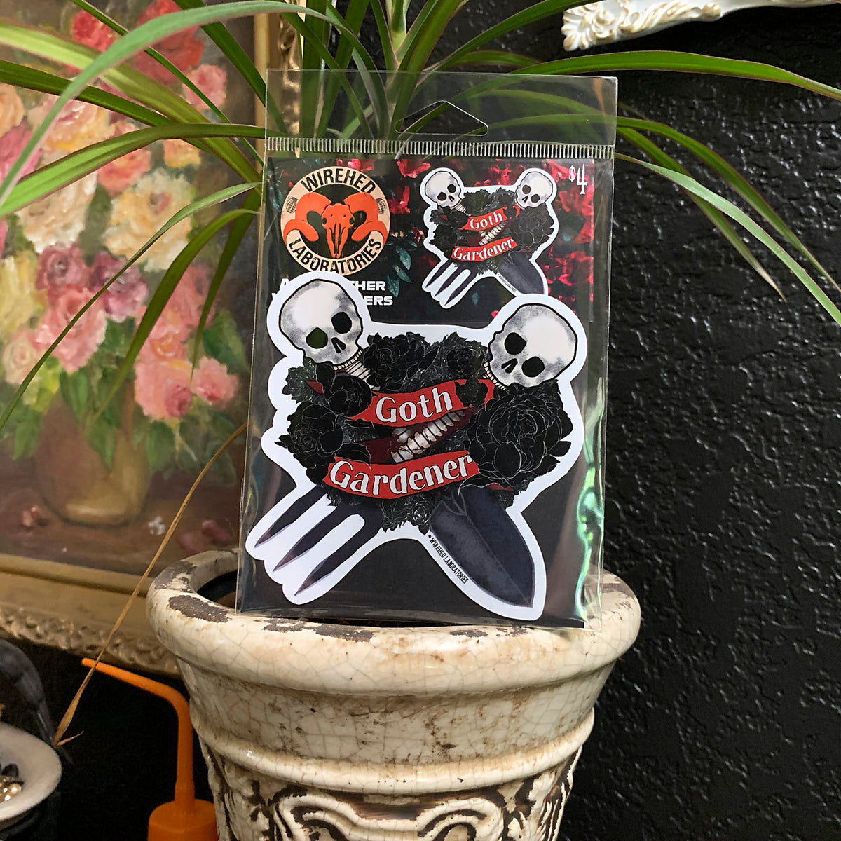 Goth Gardner Wreath Sticker!