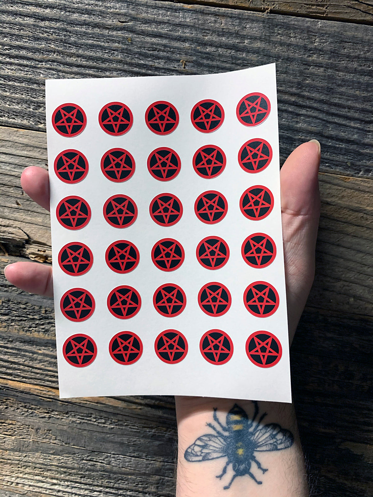 Pentagram Sticker Sheet! 35 peel and stick decals!