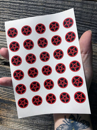 Pentagram Sticker Sheet! 35 peel and stick decals!