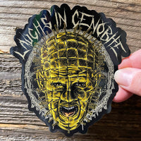 Laughs in Cenobite Sticker- Pinhead LARGE Version!