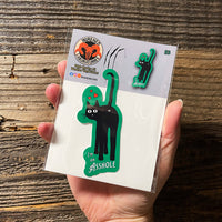 I'm an As*hole! Black Cat With Hearts Vinyl Sticker!