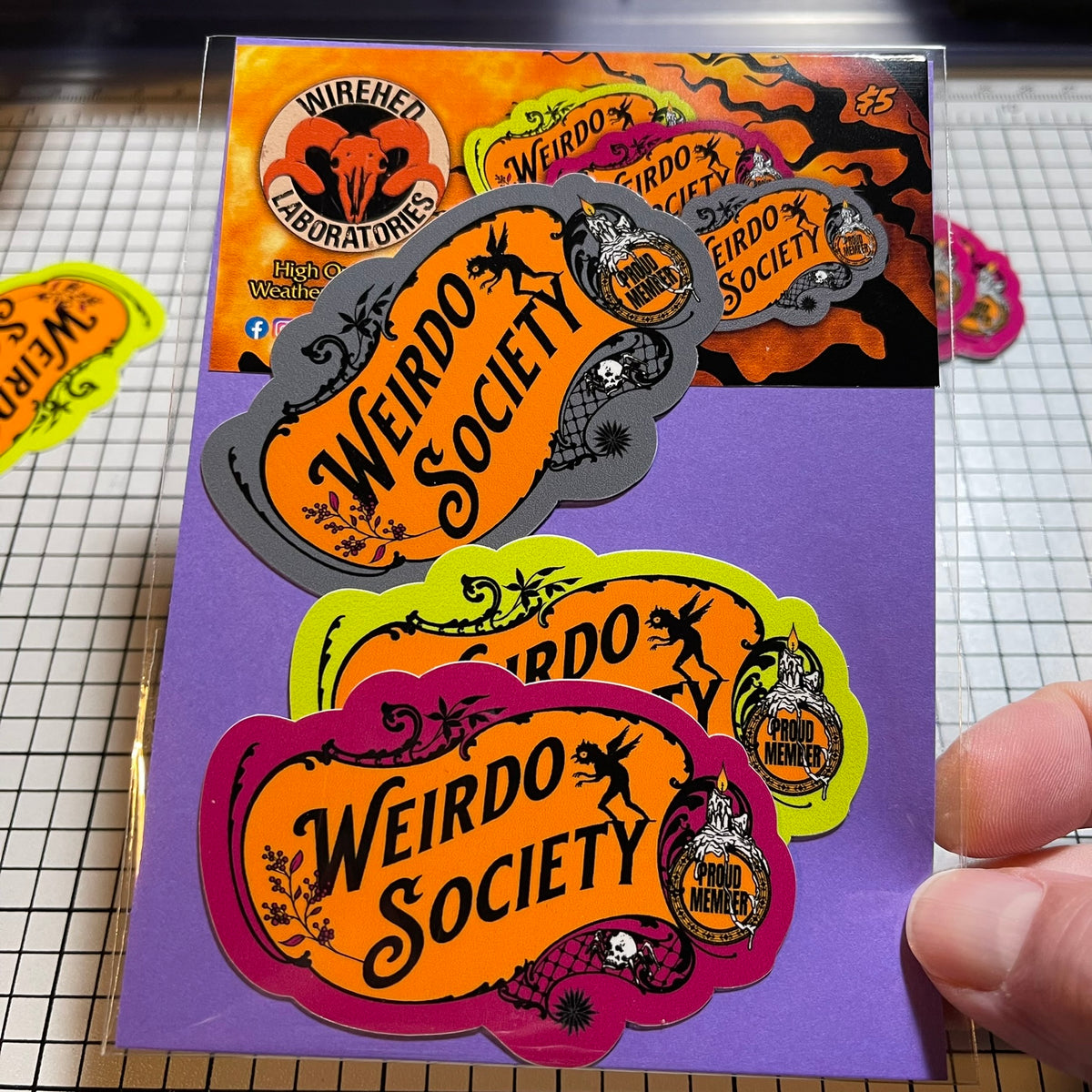 Weirdo Society Vinyl Stickers! Three (3) Pack!