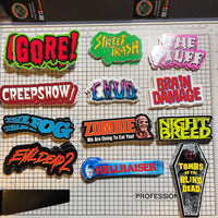 GORE! Horror Movie Logo Sticker 12 PACK!