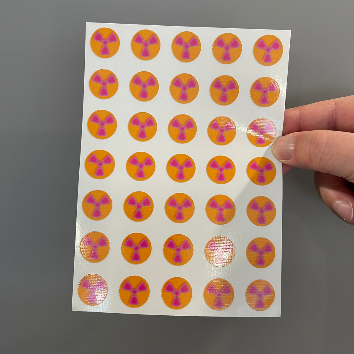 Radiation Sticker Sheet! 35 vinyl decals!