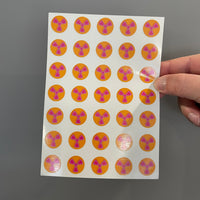 Radiation Sticker Sheet! 35 vinyl decals!