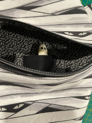 Mummy Coffin Crossbody Bag with Ghost Inside