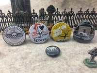 Cemetery Lover & Taphophile FIVE Pinback Button set!