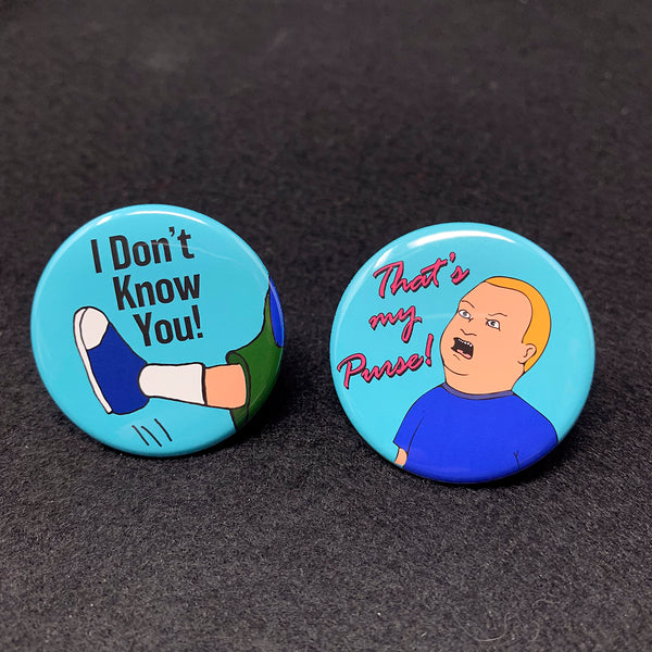 Bobby Hill "That's My Purse!" TWO Pinback Button Set!