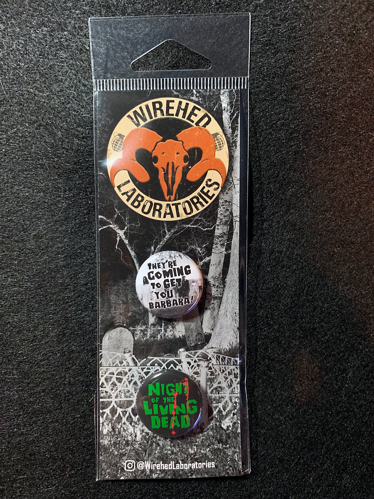 Night of the Living Dead Buttons! Two classic 1" pins.