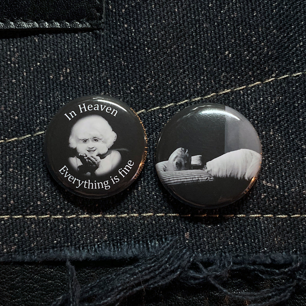 ERASERHEAD 1" Button Set. Two Pins!