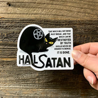 Hail Satan Critter Stickers! THREE pack! Bunny, Goat, Cat!