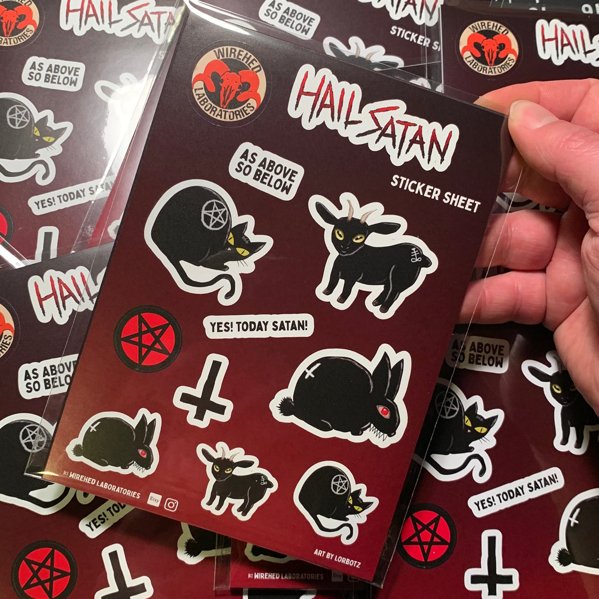 Hail Satan Vinyl Sticker Sheet!