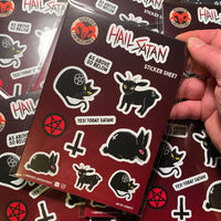 Hail Satan Vinyl Sticker Sheet!