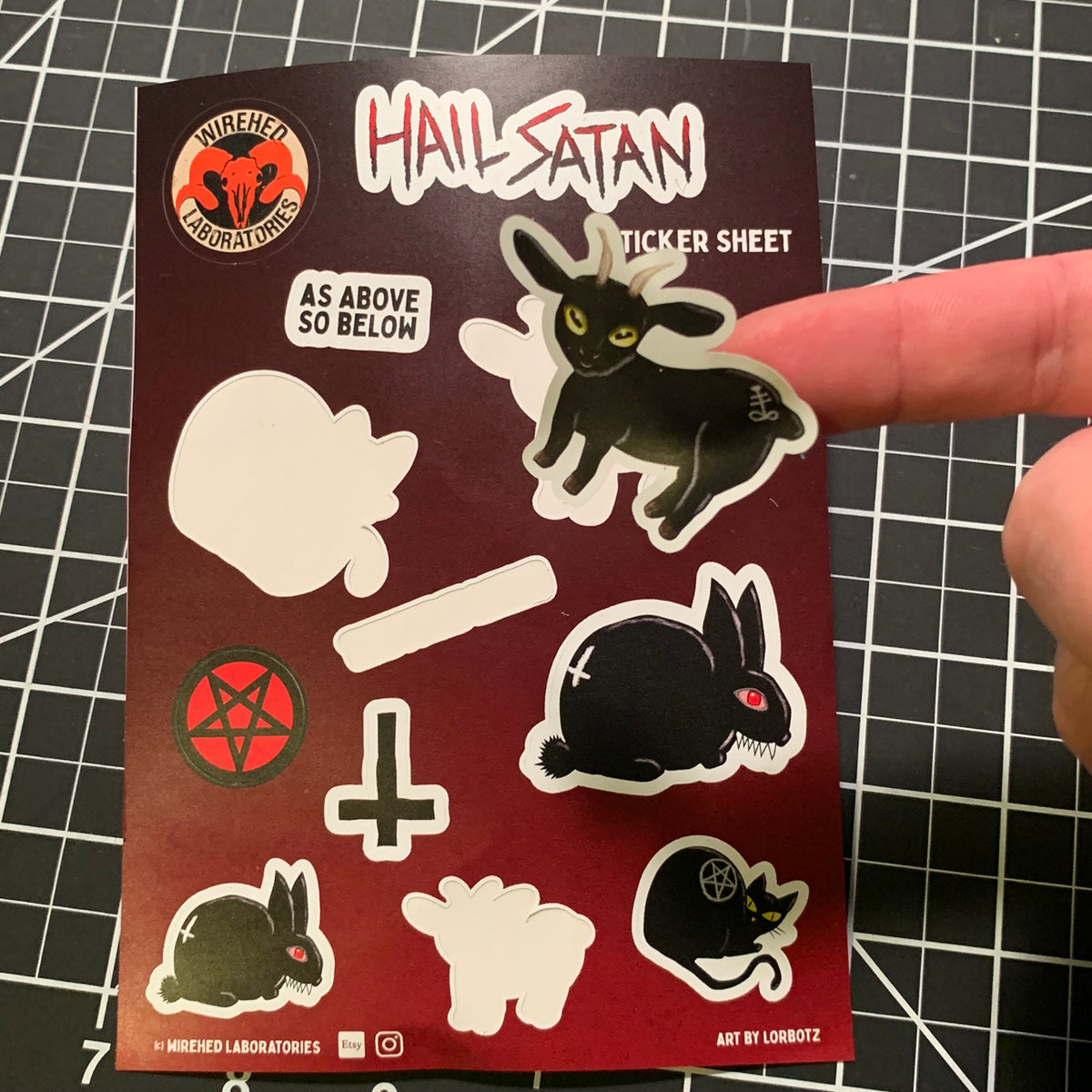 Hail Satan Vinyl Sticker Sheet!