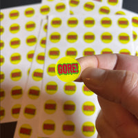 GORE! Section Sticker Sheet! 1 sheet of Thirty-five (35) 3/4" vinyl stickers!