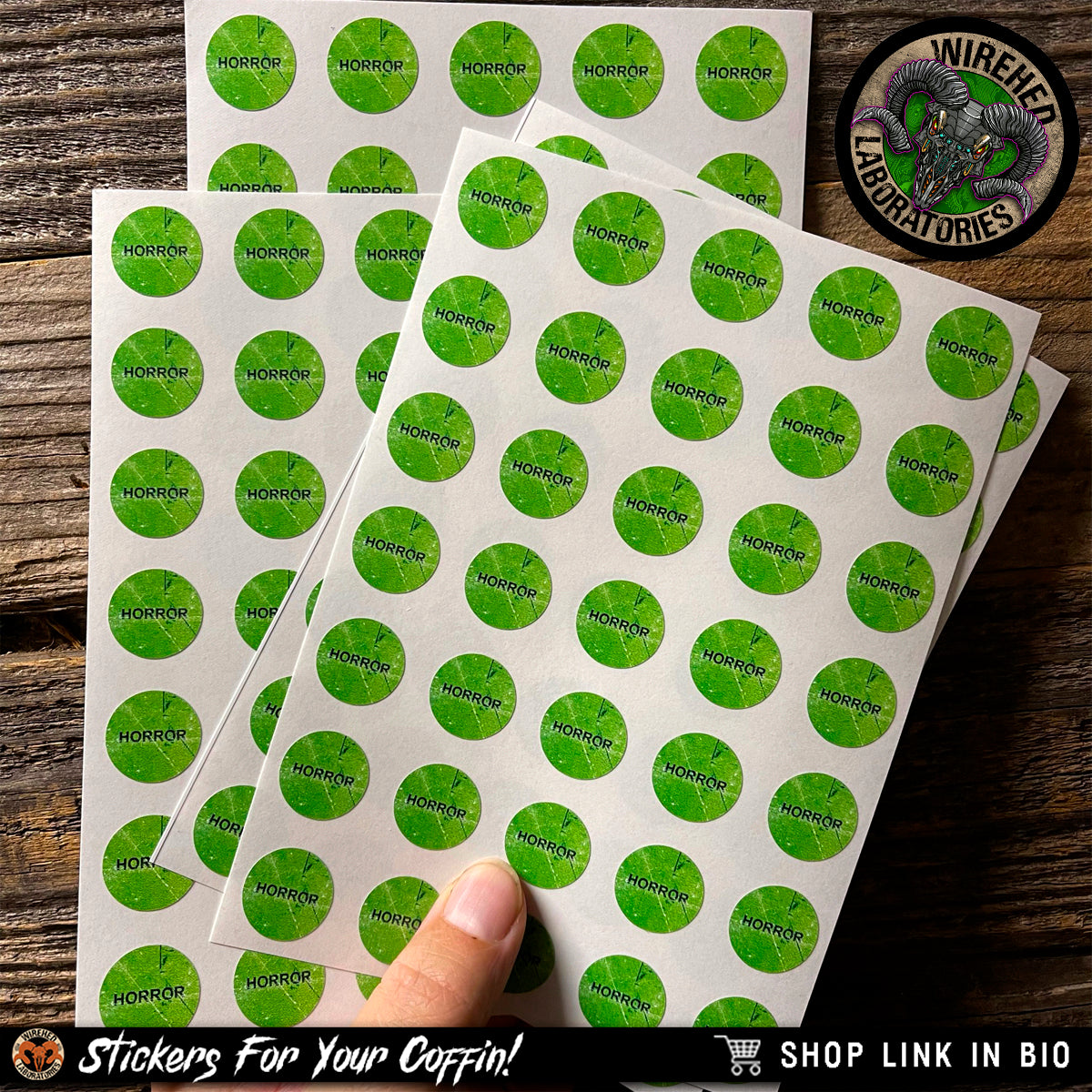 Horror Section Sticker Sheet! 35 retro "horror" genre decals!