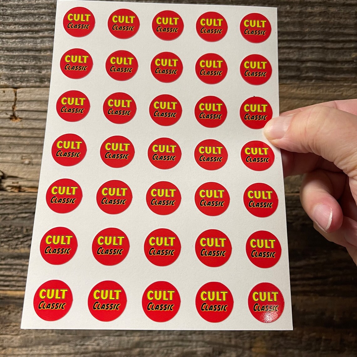Cult Classic Section Sticker Sheet! 1 sheet of Thirty-five (35) 3/4" vinyl stickers!