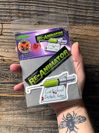 Re-animator Horror Movie Stickers! Die-cut, All Weather Vinyl Decals 4" TWO Sticker Set!