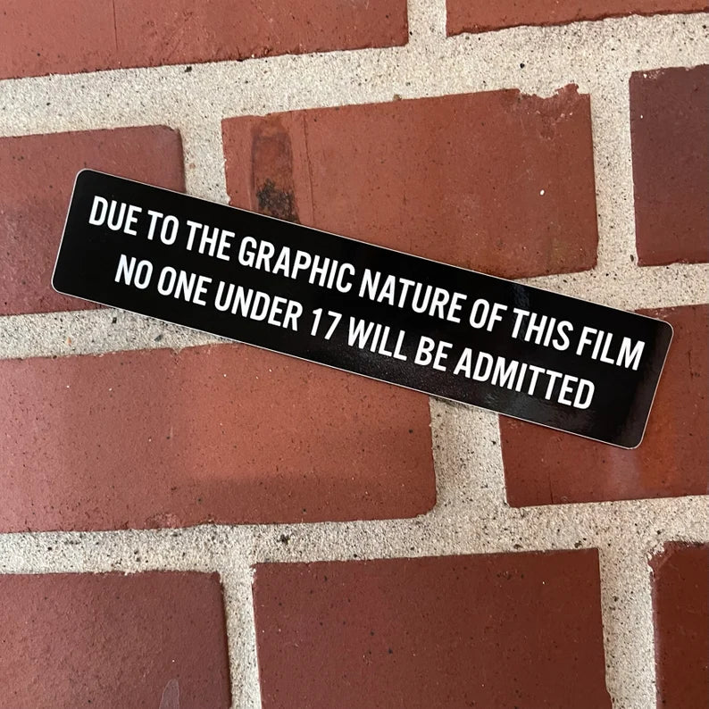 Rated NC17 Bumper Sticker