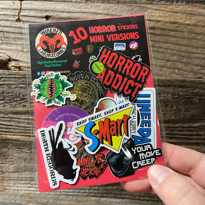 10 Mini Horror Stickers! Small versions of our most popular stickers!