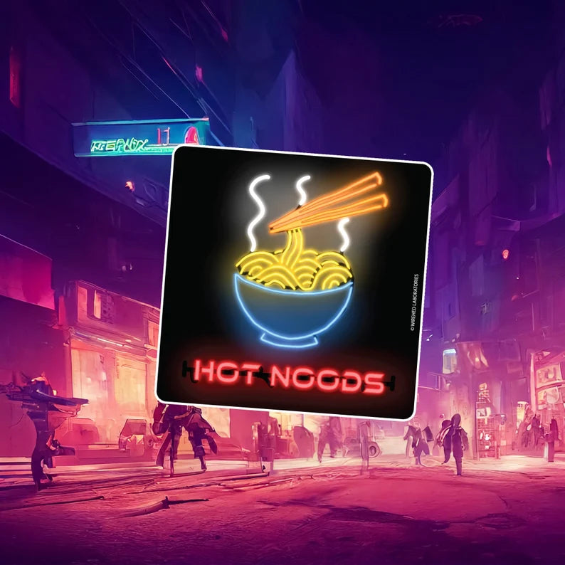 Hot Noods! Sexy Noodle Cyberpunk Sticker