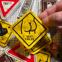 Wasteland Road Sign Stickers! 5 Pack!