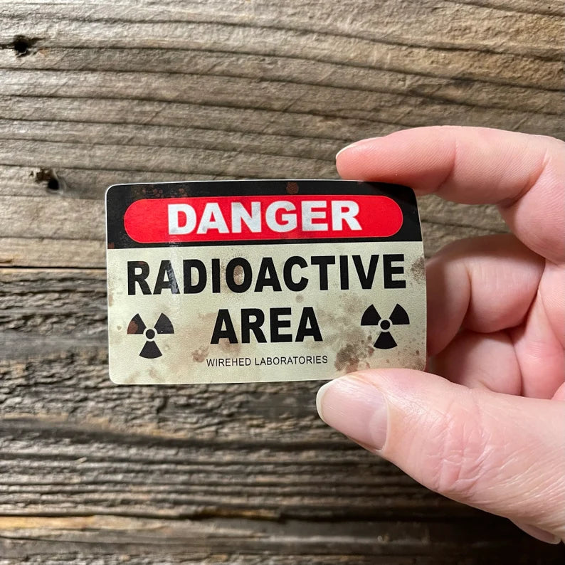 Radiation Warning Sticker Set! 5 Sticker pack!
