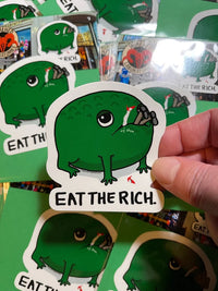 Eat the rich! Sticker