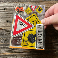 Wasteland Road Sign Stickers! 5 Pack!
