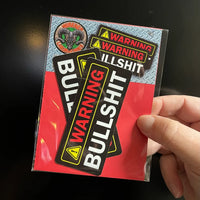 Warning Bullshit! TWO Sticker pack!