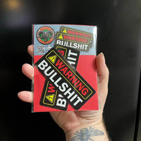 Warning Bullshit! TWO Sticker pack!