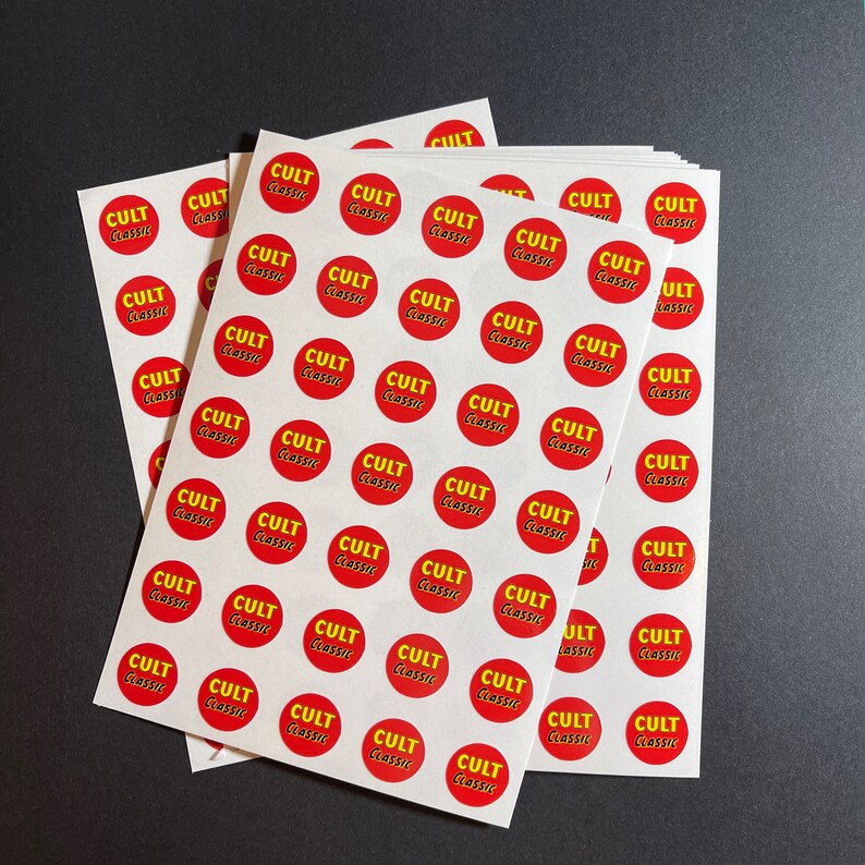 Cult Classic Section Sticker Sheet! 1 sheet of Thirty-five (35) 3/4" vinyl stickers!