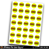 GORE! Section Sticker Sheet! 1 sheet of Thirty-five (35) 3/4" vinyl stickers!