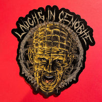 Laughs in Cenobite Sticker- Pinhead LARGE Version!