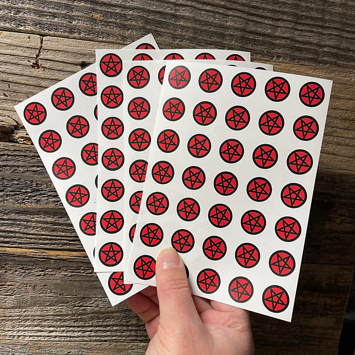 Pentagram Sticker Sheet! 25 peel and stick decals!