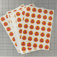 Radiation Sticker Sheet! 35 vinyl decals!