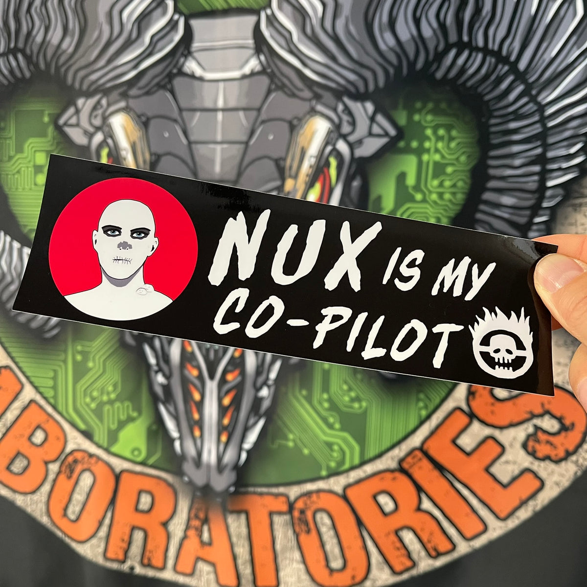 Nux Is My Co-Pilot Bumper Sticker