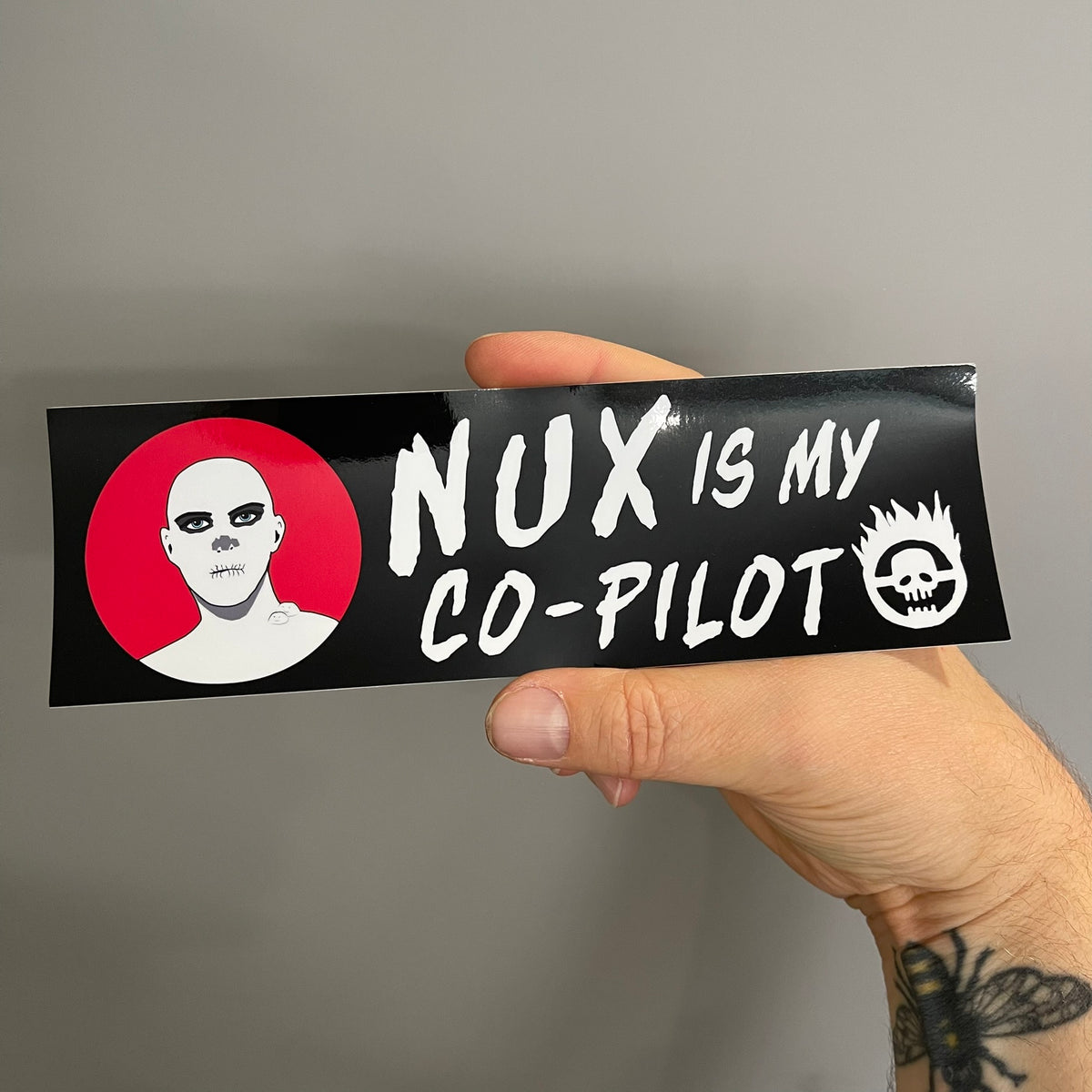 Nux Is My Co-Pilot Bumper Sticker