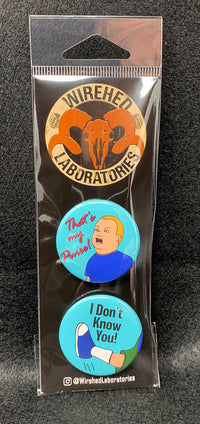 Bobby Hill "That's My Purse!" TWO Pinback Button Set!