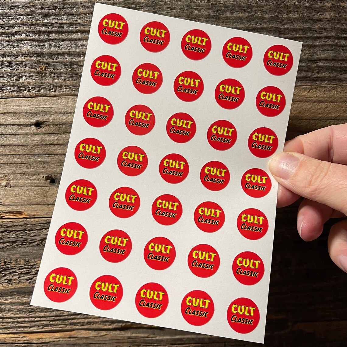 Cult Classic Section Sticker Sheet! 1 sheet of Thirty-five (35) 3/4" vinyl stickers!