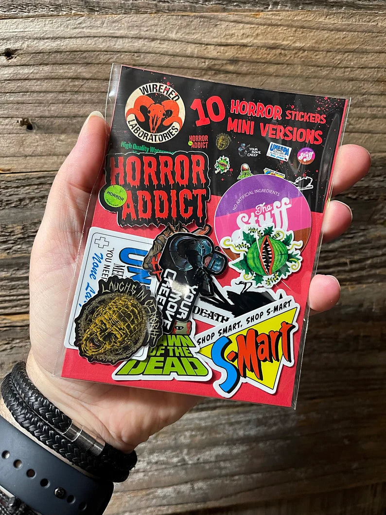 10 Mini Horror Stickers! Small versions of our most popular stickers!